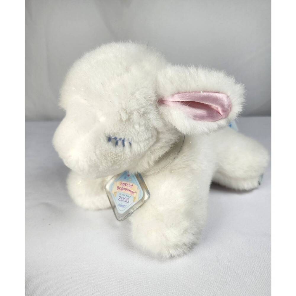 Vintage EDEN‎ Baby Sheep Lamb Plush 8" Special Beginnings White 2000 USA